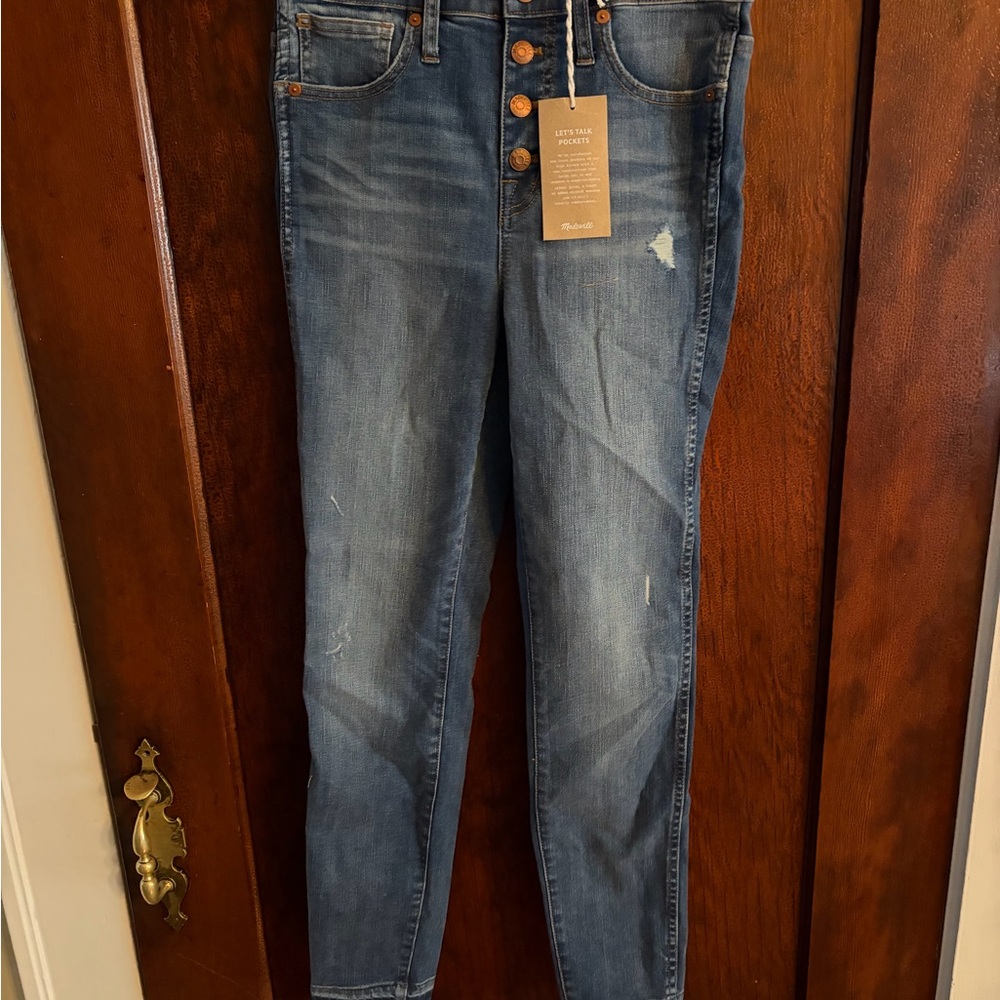 Madewell High Rise Distressed Denim Jeans